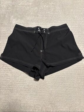 Zero Xposur Black Women's Swim/Board Shorts with Drawstring